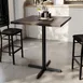 Flash Furniture GSF-SQ36-DKBRN-T3030B-GG 36x36 Square Butcher Block Wood Table Top, Dark Brown, Beech Wood, Black X-Base 2 image