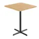 Flash Furniture GSF-SQ36-NAT-T3030B-GG 36x36 Square Wood Table Top, Butcher Block, Beech Wood, Black X-Base 1 image