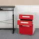 Flash Furniture HZ-AP535-02-RED-WH-GG Mobile Drawer Cabinet 2 image