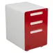 Flash Furniture HZ-AP535-02-RED-WH-GG Mobile Drawer Cabinet 1 image