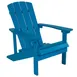 Flash Furniture JJ-C14501-BLU-GG Blue Adirondack Chair, 350 lb. Capacity, Weather-Resistant Polystyrene 1 image