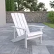 Flash Furniture JJ-C14501-WH-GG White Adirondack Chair, 350 lb. Capacity, Weather-Resistant Polystyrene 2 image