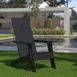 Flash Furniture JJ-C14509-BK-GG Sawyer Modern Adirondack Chair, All-Weather Poly Resin Wood, Black Finish 2 image