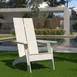 Flash Furniture JJ-C14509-WH-GG Sawyer Modern Adirondack Chair, White, All-Weather Poly Resin Wood 2 image
