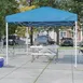 Flash Furniture JJ-GZ10103-BL-GG 10'x10' Blue Pop-up Canopy Tent Set with Folding Bench and Table 2 image