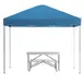 Flash Furniture JJ-GZ10103-BL-GG 10'x10' Blue Pop-up Canopy Tent Set with Folding Bench and Table 1 image