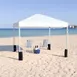 Flash Furniture JJ-GZ1010PKG-WH-GG 10'x10' Pop-up Canopy Tent, Wheeled Case, Water/UV Resistant, White 2 image
