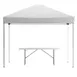 Flash Furniture JJ-GZ10183Z-WH-GG 10'x10' White Pop-up Canopy Tent and Folding Bench Set 1 image
