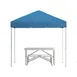 Flash Furniture JJ-GZ88103-BL-GG 8'x8' Blue Pop-up Canopy Tent with Folding Table and Benches Set 1 image
