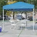 Flash Furniture JJ-GZ88183Z-4LEL3-BLWH-GG 8'x8' Blue Pop-up Canopy Tent with Table and 4 White Folding Chairs Set 2 image