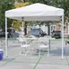 Flash Furniture JJ-GZ88183Z-4LEL3-WHWH-GG 8'x8' White Pop-up Canopy Tent with Table and 4 Chairs Set 2 image