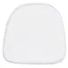Flash Furniture LE-1-WH-KD-GG 11.5x11.5x1.5 Chair Cushion, White Fabric, 1.5 Thick CA117 Foam 1 image