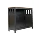 Flash Furniture NAN-F-HY-B23108-BLWAL-GG Mayfield Classic 40 Buffet Cabinet, Black with Walnut Finish Top 1 image