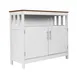 Flash Furniture NAN-F-HY-B23108-WHWAL-GG Mayfield Classic 40 Buffet Cabinet, White with Walnut Finish Top 1 image