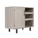 Flash Furniture NAN-F-HY-B23113-GRY-GG Elmont Classic Bar Cabinet, Gray, Shaker Style Single Door, Glass Storage 1 image