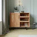 Flash Furniture NAN-F-HY-B23113-LTBRN-GG Elmont Classic Bar Cabinet, Shaker Style Single Door, Light Brown Finish 2 image