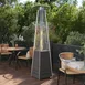 Flash Furniture NAN-FSDC-01-GY-GG Sol Patio Outdoor Propane Heater, 42,000 BTU, Stainless Steel, Slate Gray, with Wheels 2 image