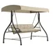 Flash Furniture TLH-007-TAN-GG 3-Seat Patio Swing Canopy Hammock, 800 lbs, Tan, Standalone Steel Frame 1 image