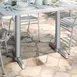 Flash Furniture XU-T0522-SLV-GG Beverly Table Base, 22"W x 5"D, Bar Height, Silver, Cast Iron, Powder Coated 2 image