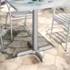 Flash Furniture XU-T2222-SLV-GG Beverly Table Base, 22x22, Bar Height, X-Base, Cast Iron, Silver Finish 2 image