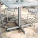 Flash Furniture XU-T3030-SLV-GG Beverly Table Base, 30x30, Bar Height, Cast Iron, Silver Finish 2 image