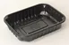 Invacus BLACK PP TRAY PSW-19154, 28.7 Oz, 7-9/10" x 6-1/10" x 1-3/5" Black PP Tray - Case 1 image