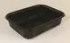 Invacus PSW-19155 Black PP Tray, 33.8 oz (1 Qt) 7\" x 6\" x 2\", Mic/Freezer Safe, Recyclable - 1/Case 1 image