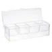 TableCraft Products 10006 Bar Condiment Holder, 16"-1/8 x 6"-1/4 x 5" Clear Plastic with 4 Inserts 1 image