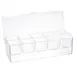 TableCraft 10007 Bar Condiment Holder, 16-1/8" x 6-1/4" x 5", 5 Clear Compartments, Plastic Base 1 image