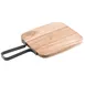 TableCraft 10076 Serving Paddle Tray, 9-1/8"W x 8-1/4"D, 14" OAL, Acacia Wood, Light Brown, Handle 1 image