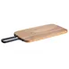 TableCraft Products 10077 Serving Tray, Rectangular Acacia Wood, Brown, 12-1/8" x 7-1/8" (17" OAL) 1 image