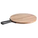 TableCraft 10080 Serving Paddle, 12" Round Acacia Wood, Light Brown, 3/5" High, 16-3/4" OAL 2 image