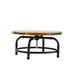 TableCraft 10086 Cake Stand – 13" Dia., 6-3/8" to 8-3/8" Height, Rotating, Acacia Wood, Black Powder Coat 2 image