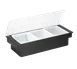 TableCraft Products 104 - 3-Compartment Black Bar Condiment Holder 19-1/2" x 6" x 4-1/2",ABS Plastic 1 image