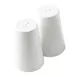 TableCraft 10418 - Sierra Collection Salt & Pepper Shaker, Single, Melamine White, Plastic Jar, Set 1 image