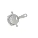TableCraft 10472 Bar Strainer – 4‑1/2" x 6" x 3/4", 4‑prong, Brushed 18/8 Stainless Steel 1 image