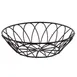TableCraft Products 10535 - Petal Collection Metal Basket, 8" Dia. x 2" H, Black Powder Coat 1 image