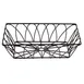 TableCraft Products 10537 Serving Basket, 9" x 6" x 2½" Rectangular Metal, Black Powder Coat Finish 1 image