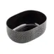 TableCraft 10703 - Oval 28oz Aluminum Bowl, 6-1/2" x 4-3/4" x 2-3/8", Black Powder Coat Crackle 1 image