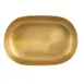 TableCraft 10704 - 2 Qt Oval Aluminum Bowl, 9-1/4" x 6-3/8" x 2-5/8", Gold Crackle 1 image