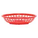 TableCraft 1071R Side Order Basket – 8" x 5-1/4" x 2", Oval, Red Polyethylene, 150°F, Microwave Safe 1 image