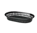 TableCraft 1073BK - A La Carte Platter Basket, 9-1/4" x 6" x 1-1/2", Oval, Polypropylene, Black 1 image