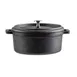 TableCraft 10748 Cast Iron Dutch Oven, 1-Qt, Black, Round Cocotte, Stainless Steel Knob 1 image