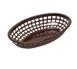TableCraft Products 1074BR Oval Basket, 9" x 6" x 1.9", Brown Plastic, Dishwasher Safe, Made in USA 1 image