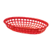 TableCraft Products 1074R Oval Basket, 9" x 6" x 2", Red, Heat Resistant 150°F, Dishwasher Safe 1 image