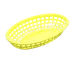 TableCraft Products 1074Y Oval Basket, 9" x 6", Yellow Plastic, Heat‑Resistant 150°F, Dishwasher Safe 1 image