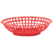 TableCraft Products 1075R - 8" Round Red PP Serving Basket, Heat‑Resistant to 150°F, Microwave Safe 1 image