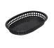 TableCraft Products 1076BK - Oval Platter Basket, 10½" x 7¼" x 1½", Black Plastic, 150°F Safe 1 image
