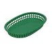 TableCraft Products 1076FG Platter Basket, 10.5" x 7.25" Oval, Green, Heat‑Resistant, Dishwasher Safe 1 image