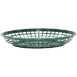 TableCraft Products 1084FG Oval Food Serving Basket, 11-3/4" x 9" x 1-3/4", Green Polypropylene 1 image